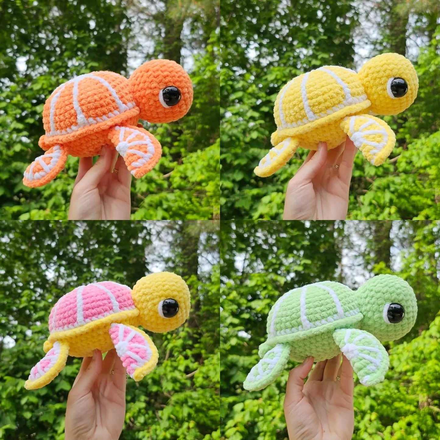 Fruit Turtle Crochet Pattern Bundle PDF Download, Beginner Friendly Amigurumi