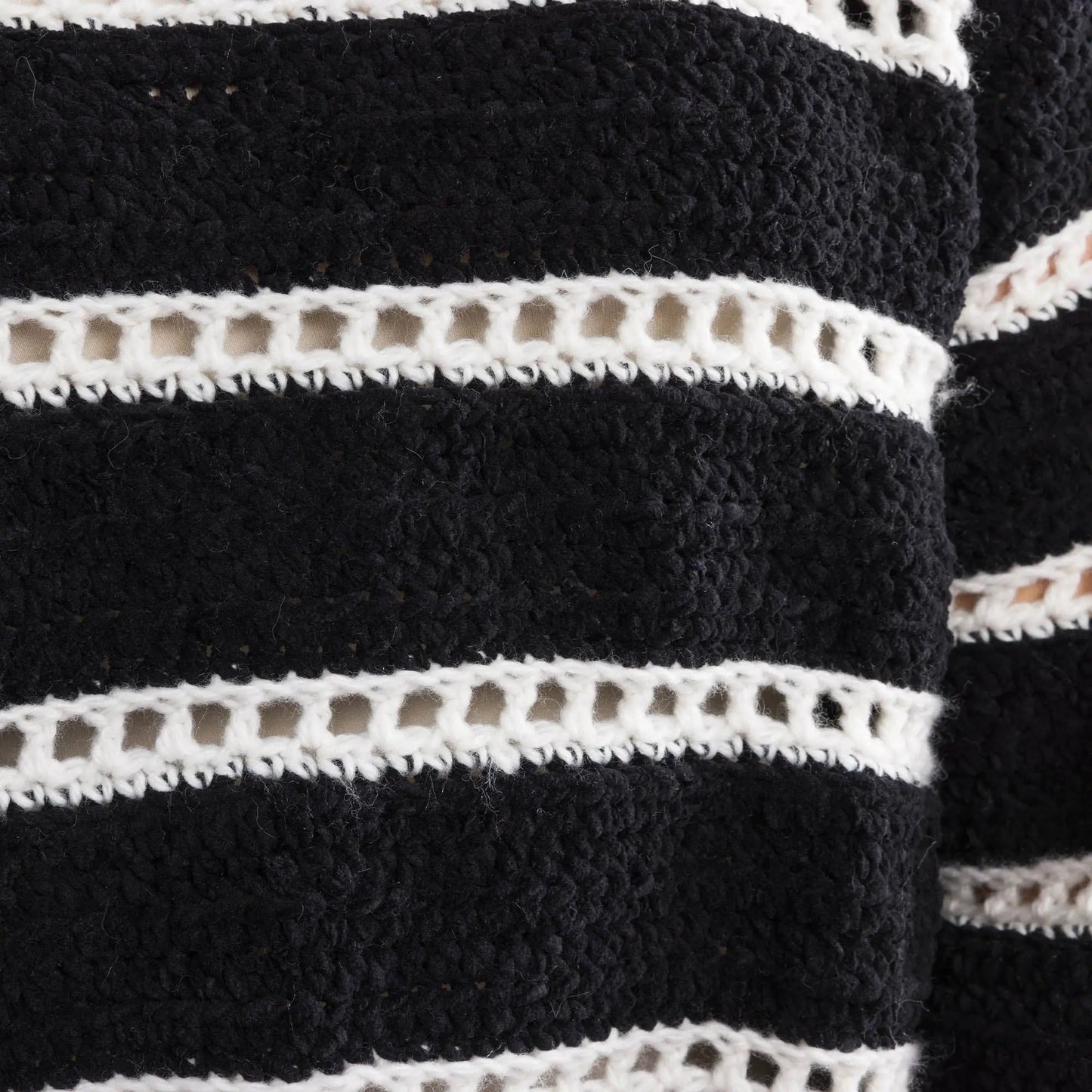 Bernat Eyelet Stripes Crochet Pullover Bernat