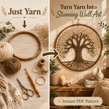 Tree of Life Crochet Wall Hanging Pattern PDF