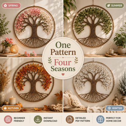 Tree of Life Crochet Wall Hanging Pattern PDF
