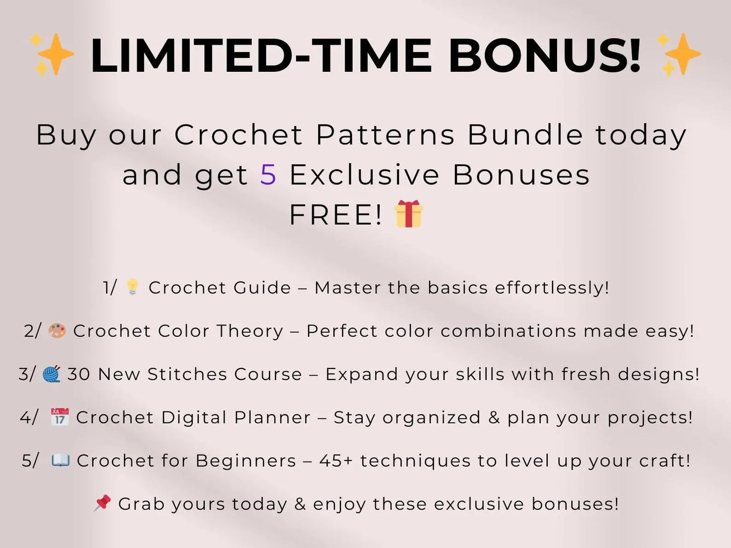 800 Flower Crochet Pattern Bundle – Roses, Tulips, Daisies, Sunflowers, Digital Patterns for Weddings, Mother’s Day, Home Décor,Graduation